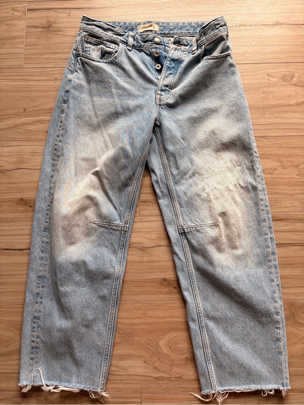Madewell Light Wash barrel Jeans